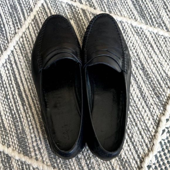 Salvatore Ferragamo Black Leather Dress Shoes